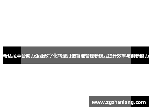 考达拉平台助力企业数字化转型打造智能管理新模式提升效率与创新能力